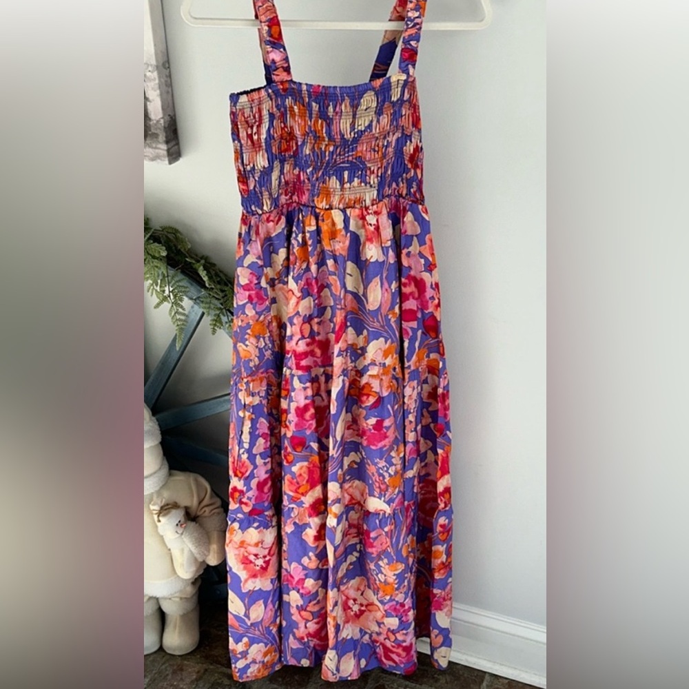 By Together by Anthropologie Floral ruffled tiered Maxi Dress